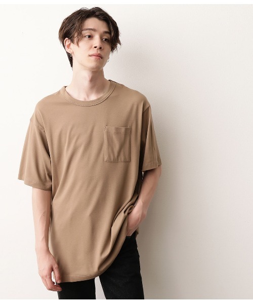 JUNRED（ジュンレッド）の「【快適なTシャツ】バックメッシュポンチクルーカットソー（Tシャツ/カットソー・メンズ・ブラウン/ワイン/ホワイト・S/M/L）」の8枚目の写真