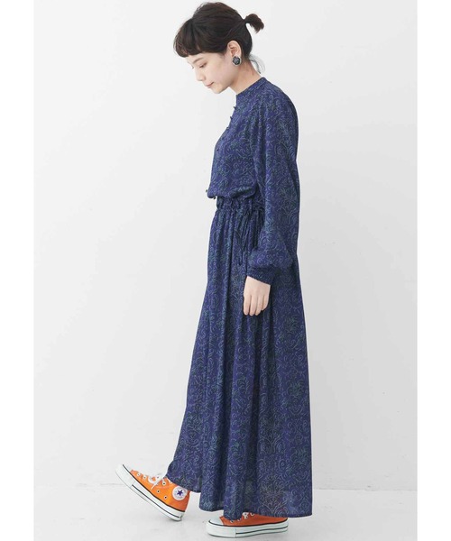 MEDE19F（メデジュウキュウ）の「ＭＥＤＥ１９Ｆ　ヴィンテージパターンプリントロングワンピース（ワンピース・レディース・ブルー/レッド・NM/X-LARGE/XX-LARGE/2T/MEDIUM/LARGE）」の13枚目の写真