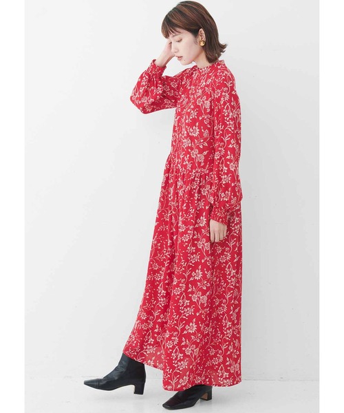 MEDE19F（メデジュウキュウ）の「ＭＥＤＥ１９Ｆ　ヴィンテージパターンプリントロングワンピース（ワンピース・レディース・ブルー/レッド・NM/X-LARGE/XX-LARGE/2T/MEDIUM/LARGE）」の6枚目の写真