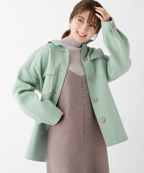 セール シンプルジャケット風ベルト付きコート ステンカラーコート Opaque Clip オペークドットクリップ のファッション通販 Zozotown