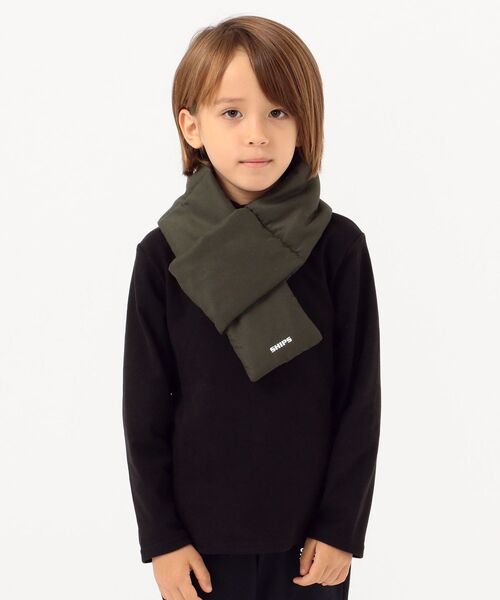 SHIPS(シップス)の「SHIPS KIDS:インサレーション マフラー(マフラー・キッズ・ブラック/オリーブ・ONE SIZE)」の2枚目の写真