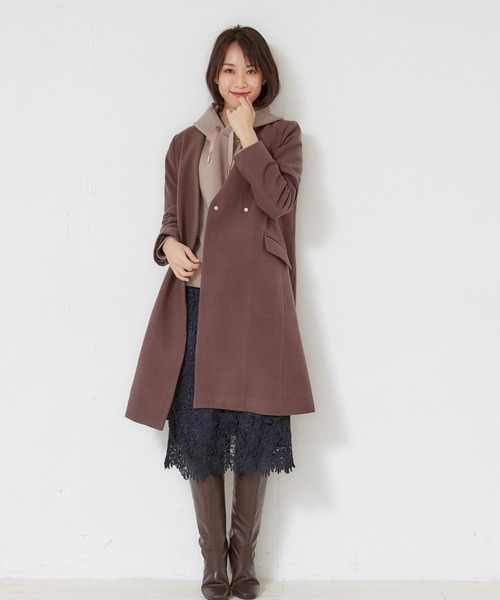 5カラーvネックノーカラーコート ステンカラーコート Refined Mews Clothes ミューズリファインドクローズ のファッション Refined