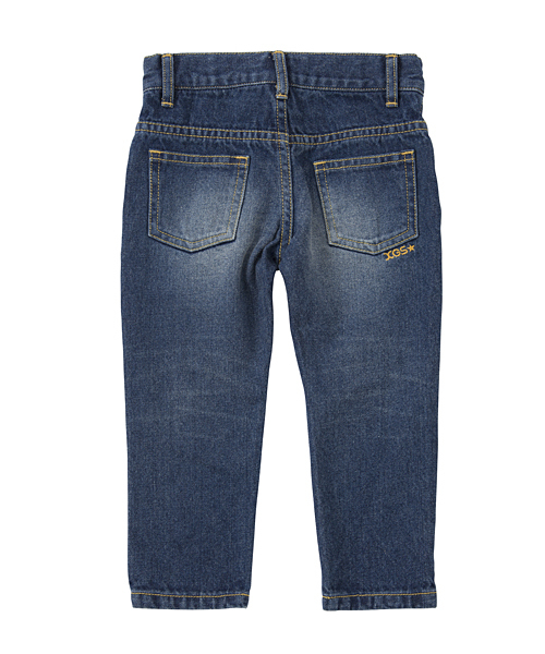 X-girl Stages（エックスガールステージス）の「BASIC TAPERED JEANS(12M～3T)（デニムパンツ・キッズ・インディゴブルー・12M/3T/2T）」の4枚目の写真