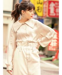 jouetie | カラーステッチビッグカラーブラウス(シャツ/ブラウス)