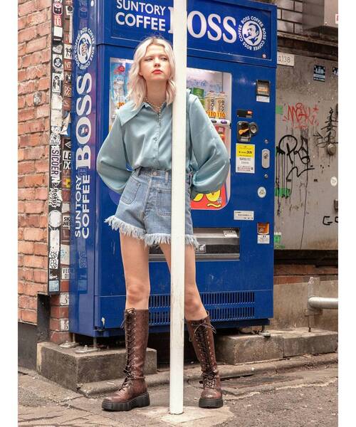 jouetie（ジュエティ）の「カラーステッチビッグカラーブラウス（シャツ/ブラウス・レディース・ブラック/アイボリー/ライトブルー/その他1/その他2・MEDIUM）」の16枚目の写真