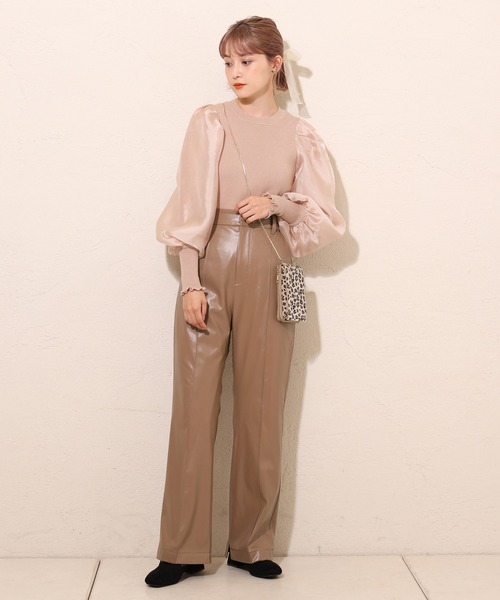 one after another NICE CLAUP（ワンアフターアナザーナイスクラップ）の「アソートスラックスパンツ（スラックス・レディース・ブラック/パープル/ベージュ系その他/ゼブラ・SMALL/MEDIUM）」の21枚目の写真