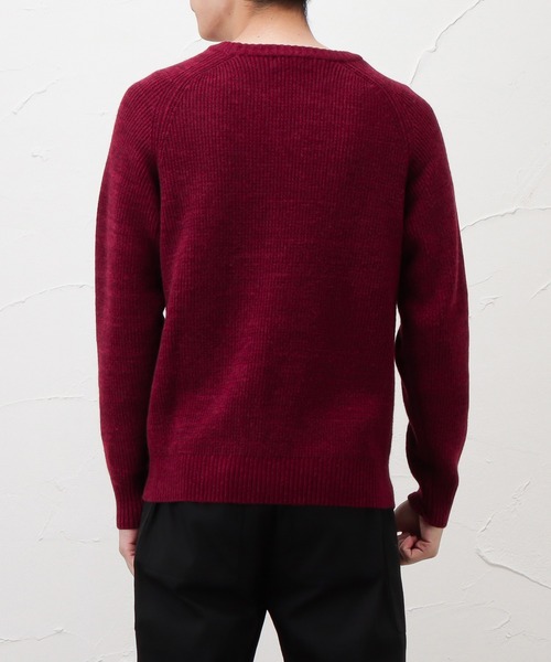 NAVY(ネイビー)の「PBTアラン柄クルーニット(ニット/セーター・メンズ・ホワイト/グリーン/ワイン/チャコール・M/L/XL)」の18枚目の写真