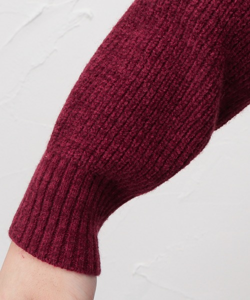 NAVY(ネイビー)の「PBTアラン柄クルーニット(ニット/セーター・メンズ・ホワイト/グリーン/ワイン/チャコール・M/L/XL)」の21枚目の写真