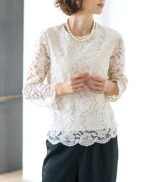 DRESS LAB | 【手洗い可/フォーマル/セレモニー】ベーシック総レースブラウス 長袖(シャツ/ブラウス)