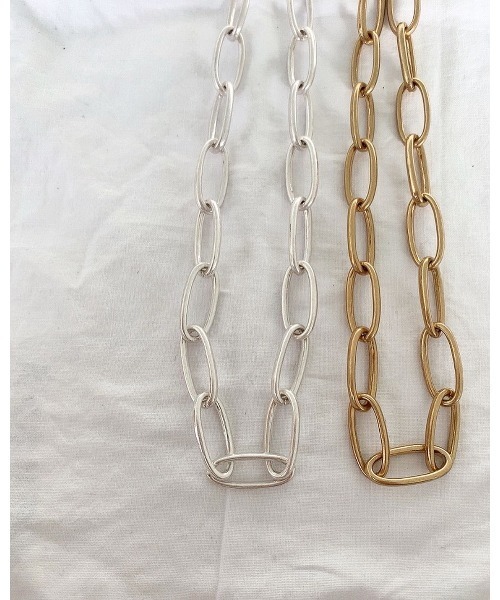 mou（モウ）の「ビッグマットボールネックレス（ネックレス・レディース・シルバー/ゴールド・FREE）」の2枚目の写真