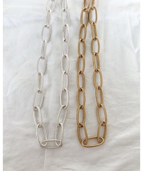 mou（モウ）の「ビッグマットボールネックレス（ネックレス・レディース・シルバー/ゴールド・FREE）」の3枚目の写真