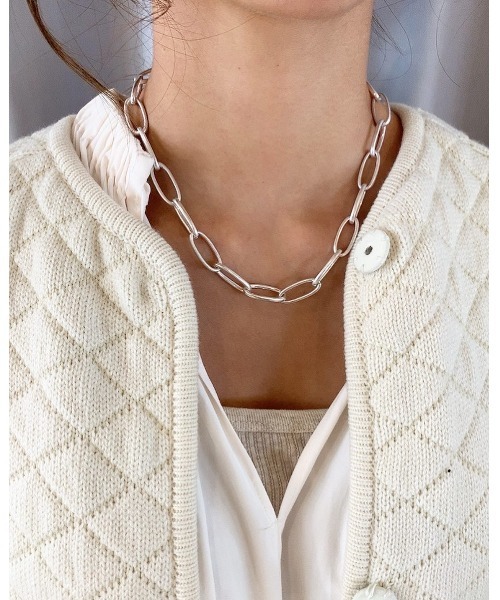 mou（モウ）の「ビッグマットボールネックレス（ネックレス・レディース・シルバー/ゴールド・FREE）」の4枚目の写真