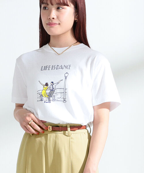 Ray BEAMS（レイビームス）の「NAIJEL GRAPH × Ray BEAMS / 別注 Dance Tシャツ▲（Tシャツ/カットソー・レディース・ホワイト・ONE SIZE）」の4枚目の写真