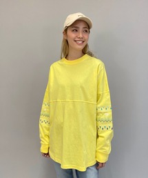 ANTIBAL/アンティバル   スリーブ刺繍　オーバーサイズロンT   211AN2LT012