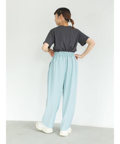 SLURR（スラ―）の「モックネックムジベーシックTシャツ（Tシャツ/カットソー・レディース・チャコールグレー/ブラウン/オフホワイト/ライトベージュ・FREE）」の9枚目の写真