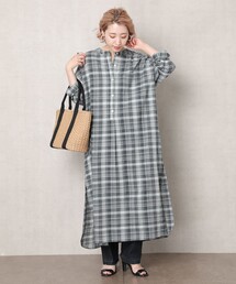 FREAK'S STORE | ▽【WEB限定】インドチェックシャツワンピース(シャツワンピース)