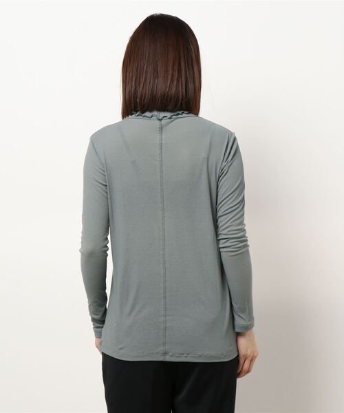 RIVE DROITE（リヴドロワ）の「テレコルーズネックカットソー（Tシャツ/カットソー・レディース・グレー/ブラック/アイボリー・FREE）」の5枚目の写真