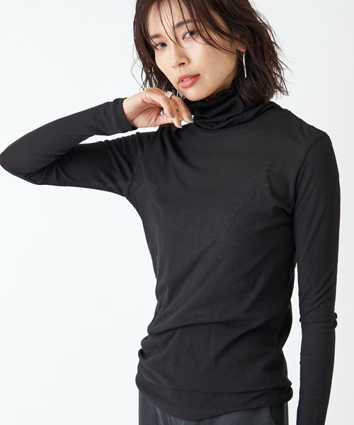 RIVE DROITE（リヴドロワ）の「テレコルーズネックカットソー（Tシャツ/カットソー・レディース・グレー/ブラック/アイボリー・FREE）」の20枚目の写真