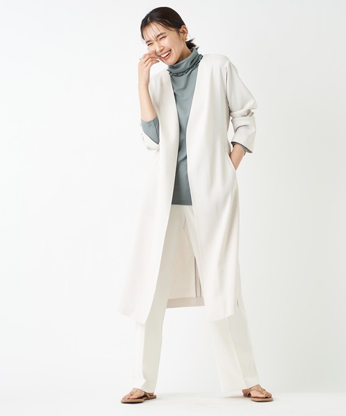 RIVE DROITE（リヴドロワ）の「テレコルーズネックカットソー（Tシャツ/カットソー・レディース・グレー/ブラック/アイボリー・FREE）」の10枚目の写真