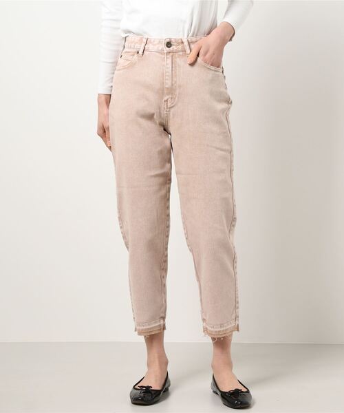 Te chichi（テチチ）の「テーパードスキニーパンツ（デニムパンツ・レディース・オレンジ/ネイビー/オフホワイト・SMALL/LARGE/MEDIUM）」の3枚目の写真