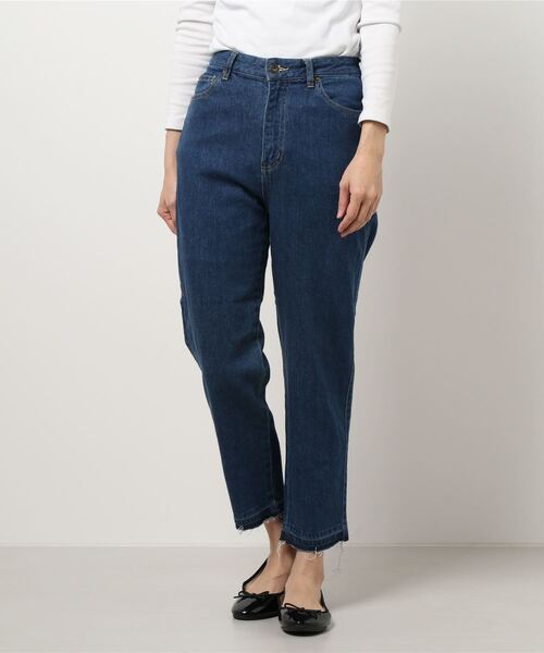 Te chichi（テチチ）の「テーパードスキニーパンツ（デニムパンツ・レディース・オレンジ/ネイビー/オフホワイト・SMALL/LARGE/MEDIUM）」の6枚目の写真