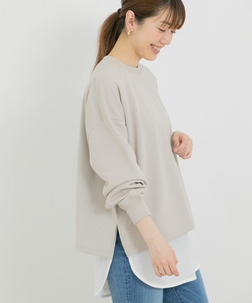 URBAN RESEARCH Sonny Label（アーバンリサーチサニーレーベル）の「インナー付きスウェットプルオーバー（スウェット・レディース・ミント/ベージュ系その他/ブルー系その他・FREE）」の2枚目の写真