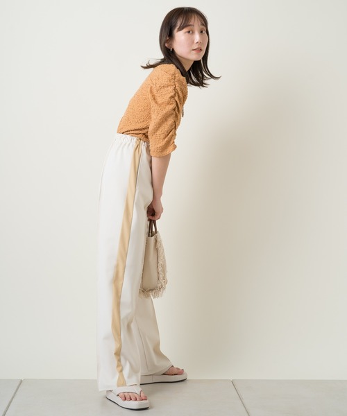 Kastane（カスタネ）の「ラインジャージパンツ（その他パンツ・レディース・アイボリー/ネイビー/ダークブルー/グリーン・FREE）」の6枚目の写真