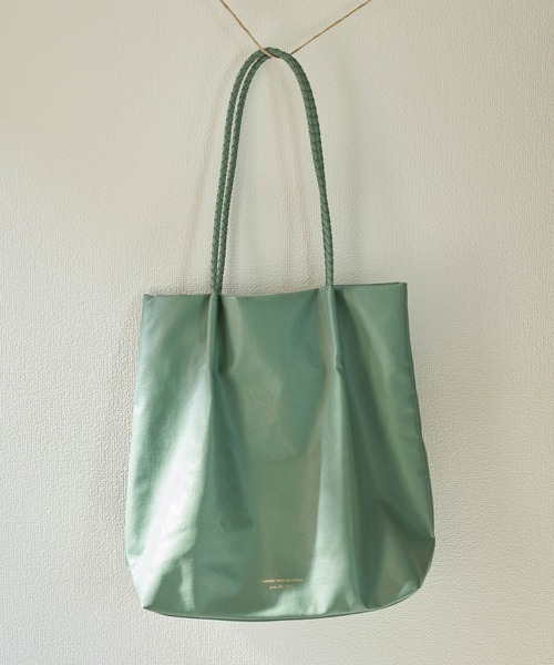 ROPE' PICNIC（ロペピクニック）の「【A4対応】洗えるメッシュハンドルトートバッグ（トートバッグ・レディース・シルバー/グリーン/イエロー系その他2/キナリ/ブラック/ホワイト系その他6/グリーン系その他/パープル系その他/ネイビー/イエロー系その他/レッド系その他・FREE）」の6枚目の写真