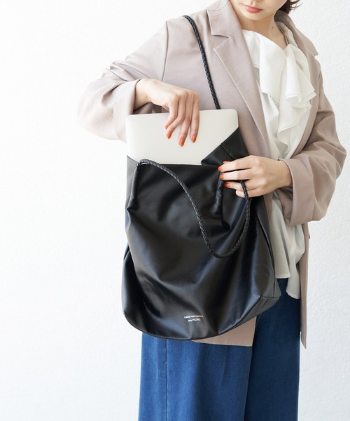 ROPE' PICNIC（ロペピクニック）の「【A4対応】洗えるメッシュハンドルトートバッグ（トートバッグ・レディース・シルバー/グリーン/イエロー系その他2/キナリ/ブラック/ホワイト系その他6/グリーン系その他/パープル系その他/ネイビー/イエロー系その他/レッド系その他・FREE）」の18枚目の写真