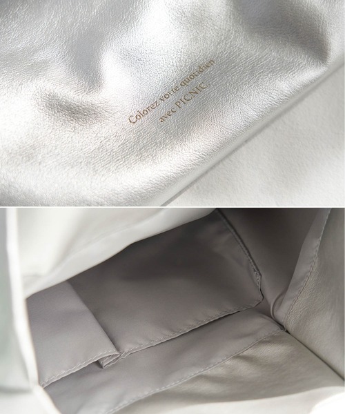 ROPE' PICNIC（ロペピクニック）の「【A4対応】洗えるメッシュハンドルトートバッグ（トートバッグ・レディース・シルバー/グリーン/イエロー系その他2/キナリ/ブラック/ホワイト系その他6/グリーン系その他/パープル系その他/ネイビー/イエロー系その他/レッド系その他・FREE）」の15枚目の写真