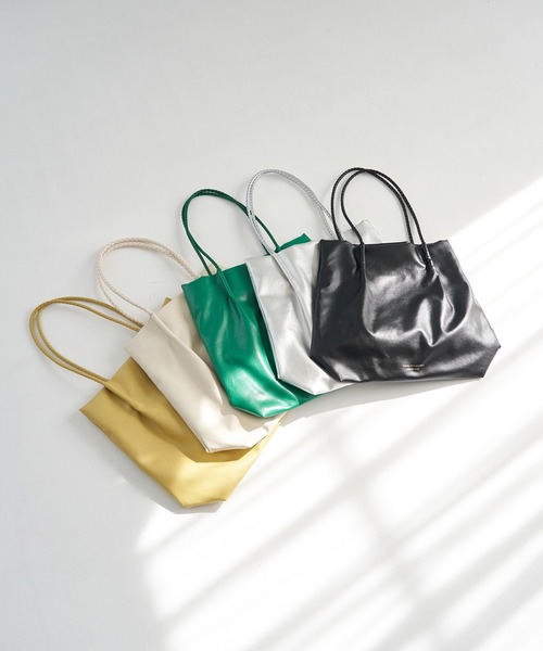 ROPE' PICNIC（ロペピクニック）の「【A4対応】洗えるメッシュハンドルトートバッグ（トートバッグ・レディース・シルバー/グリーン/イエロー系その他2/キナリ/ブラック/ホワイト系その他6/グリーン系その他/パープル系その他/ネイビー/イエロー系その他/レッド系その他・FREE）」の20枚目の写真