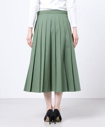 マーガレットハウエル　プリーツスカート　ミントグリーン　ペチコート付　Ｓ マーガレットハウエル プリーツスカート ミントグリーン
