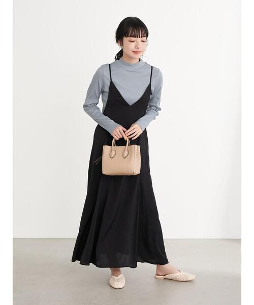 earth music&ecology（アースミュージックアンドエコロジー）の「サテンバックリボンキャミワンピース ＊（ワンピース・レディース・モカ/ピンク/ブラック・FREE）」の11枚目の写真