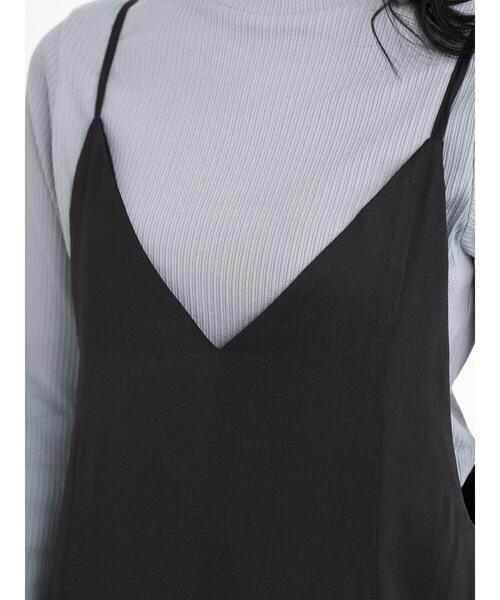 earth music&ecology（アースミュージックアンドエコロジー）の「サテンバックリボンキャミワンピース ＊（ワンピース・レディース・モカ/ピンク/ブラック・FREE）」の13枚目の写真