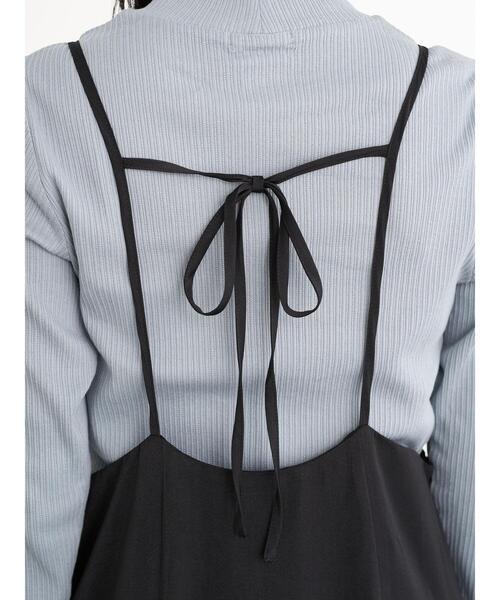 earth music&ecology（アースミュージックアンドエコロジー）の「サテンバックリボンキャミワンピース ＊（ワンピース・レディース・モカ/ピンク/ブラック・FREE）」の15枚目の写真