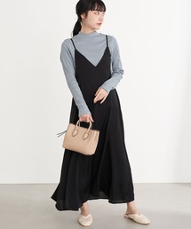 earth music&ecology | サテンバックリボンキャミワンピース ＊(ワンピース)