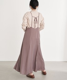 earth music&ecology | サテンバックリボンキャミワンピース ＊(ワンピース)