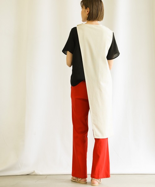 select MOCA(セレクトモカ)の「3wayリネンアシンメトリートップス(ノースリーブトップス&ベスト2点セット)(Tシャツ/カットソー・レディース・アイボリー/プラム/チャコール・FREE)」の12枚目の写真