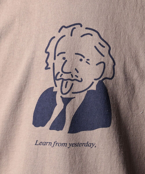 BARNS OUTFITTERS（バーンズアウトフィッターズ）の「【BARNS OUTFITTERS/バーンズアウトフィッターズ】別注 Learn from yesterday プリントTシャツ（Tシャツ/カットソー・メンズ・ホワイト/ベージュ/ライトパープル・S/M/L）」の13枚目の写真
