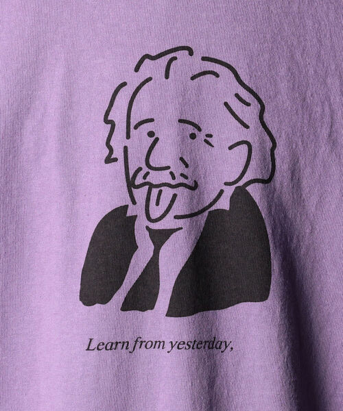 BARNS OUTFITTERS（バーンズアウトフィッターズ）の「【BARNS OUTFITTERS/バーンズアウトフィッターズ】別注 Learn from yesterday プリントTシャツ（Tシャツ/カットソー・メンズ・ホワイト/ベージュ/ライトパープル・S/M/L）」の7枚目の写真