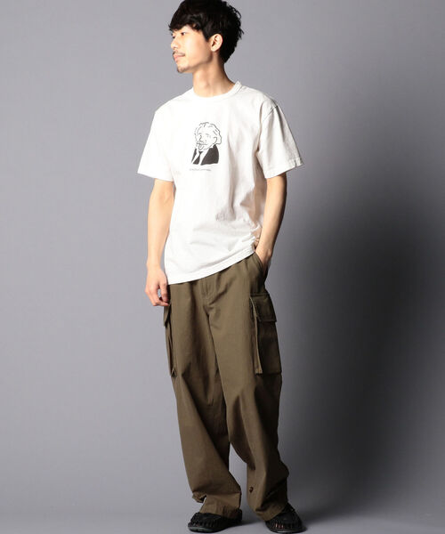 BARNS OUTFITTERS（バーンズアウトフィッターズ）の「【BARNS OUTFITTERS/バーンズアウトフィッターズ】別注 Learn from yesterday プリントTシャツ（Tシャツ/カットソー・メンズ・ホワイト/ベージュ/ライトパープル・S/M/L）」の11枚目の写真