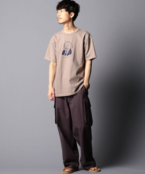 BARNS OUTFITTERS（バーンズアウトフィッターズ）の「【BARNS OUTFITTERS/バーンズアウトフィッターズ】別注 Learn from yesterday プリントTシャツ（Tシャツ/カットソー・メンズ・ホワイト/ベージュ/ライトパープル・S/M/L）」の9枚目の写真