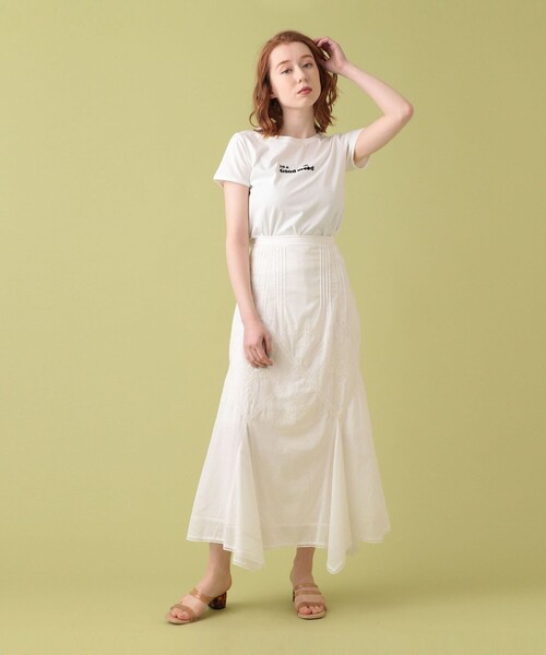 DEICY（デイシー）の「エンブロイダリーレーススカート（スカート・レディース・ライトブルー/オフホワイト/ピンク・1/0）」の5枚目の写真