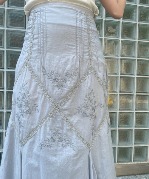 DEICY（デイシー）の「エンブロイダリーレーススカート（スカート・レディース・ライトブルー/オフホワイト/ピンク・1/0）」の21枚目の写真