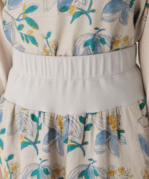 smart pink（スマートピンク）の「◆【手洗い可】楽々リネンフラワースカーチョ（その他パンツ・レディース・ベージュ系その他3/ライトグリーン系・88）」の7枚目の写真