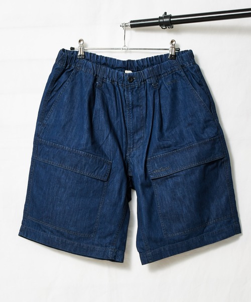 WILD THINGS（ワイルドシングス）の「《WILD THING》SHELTECH BUSH SHORTS（デニムパンツ・メンズ・ライトブルー/インディゴブルー・MEDIUM/LARGE/X-LARGE）」の2枚目の写真
