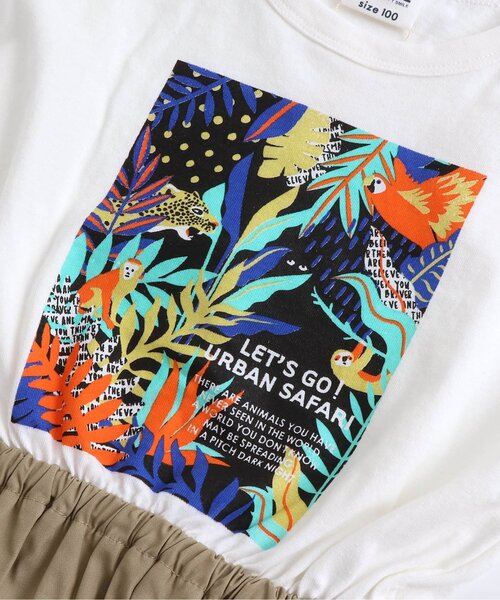 BREEZE（ブリーズ）の「サファリリンクワンピース（ワンピース・キッズ・ブラック/オフホワイト・90/100/110/120/80/130/140）」の8枚目の写真