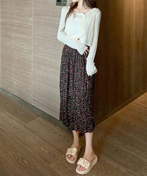 me+em select(ミームセレクト)の「シースルーニットショートカーディガン(カーディガン/ボレロ・レディース・ホワイト/ブラック/ベージュ/グレー・FREE)」の12枚目の写真