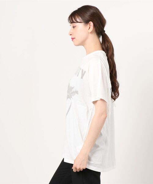 One Tea spoon（ワンティースプーン）の「ONE TEA SPOON PARADISE FRINGED BOYFRIEND TEE (ワンティースプーン )(ホワイト)(24224)（Tシャツ/カットソー・レディース・ホワイト・S）」の2枚目の写真