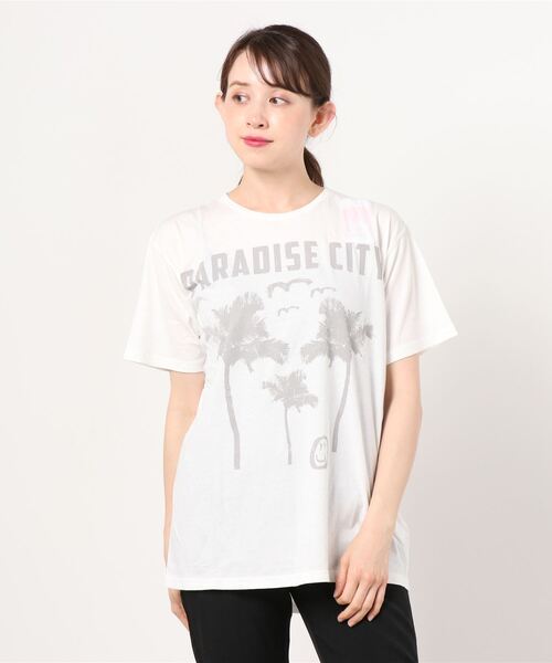 One Tea spoon（ワンティースプーン）の「ONE TEA SPOON PARADISE FRINGED BOYFRIEND TEE (ワンティースプーン )(ホワイト)(24224)（Tシャツ/カットソー・レディース・ホワイト・S）」の10枚目の写真